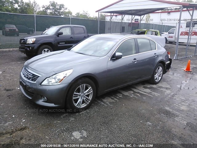 JN1CV6AR9DM351960 - 2013 INFINITI G37 GRAY photo 2