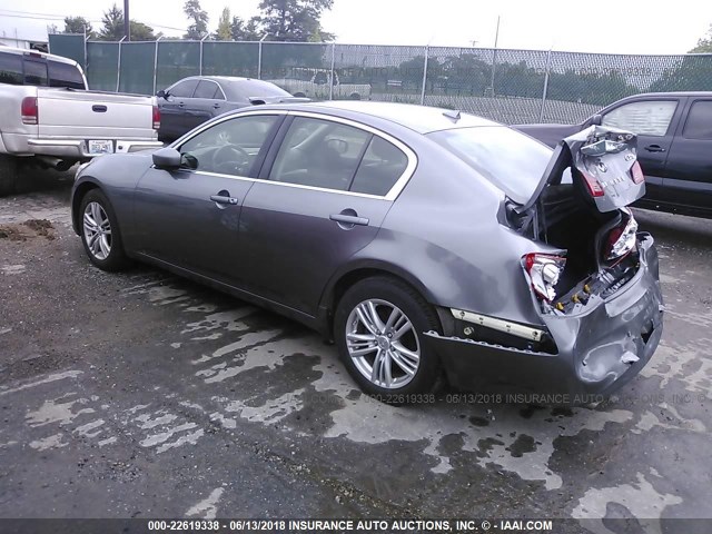 JN1CV6AR9DM351960 - 2013 INFINITI G37 GRAY photo 3