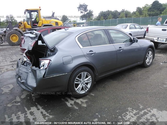 JN1CV6AR9DM351960 - 2013 INFINITI G37 GRAY photo 4