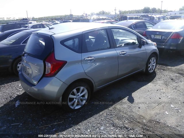 3N1CE2CP9FL398701 - 2015 NISSAN VERSA NOTE S/S PLUS/SV/SL/SR SILVER photo 4