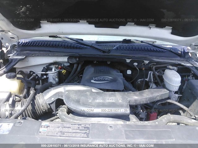 3GNEC12T04G296530 - 2004 CHEVROLET AVALANCHE C1500 WHITE photo 10