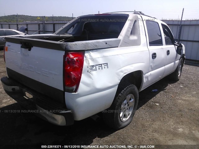 3GNEC12T04G296530 - 2004 CHEVROLET AVALANCHE C1500 WHITE photo 4