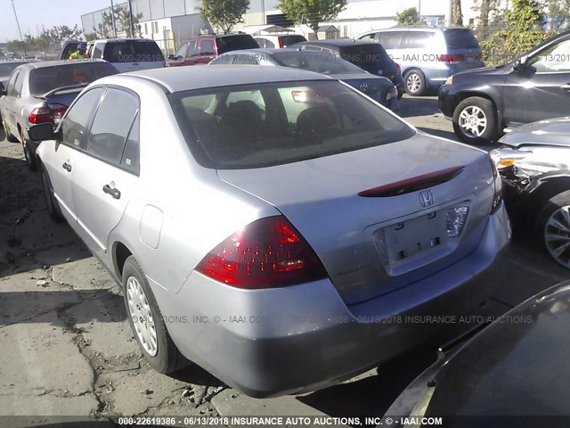 JHMCM56127C002645 - 2007 HONDA ACCORD VALUE SILVER photo 3