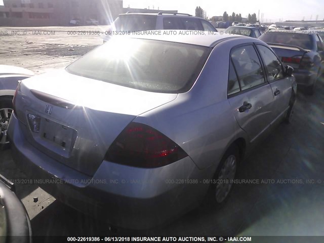 JHMCM56127C002645 - 2007 HONDA ACCORD VALUE SILVER photo 4