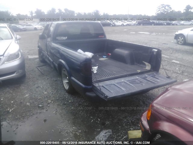 1GCCS195418102058 - 2001 CHEVROLET S TRUCK S10 BLUE photo 3