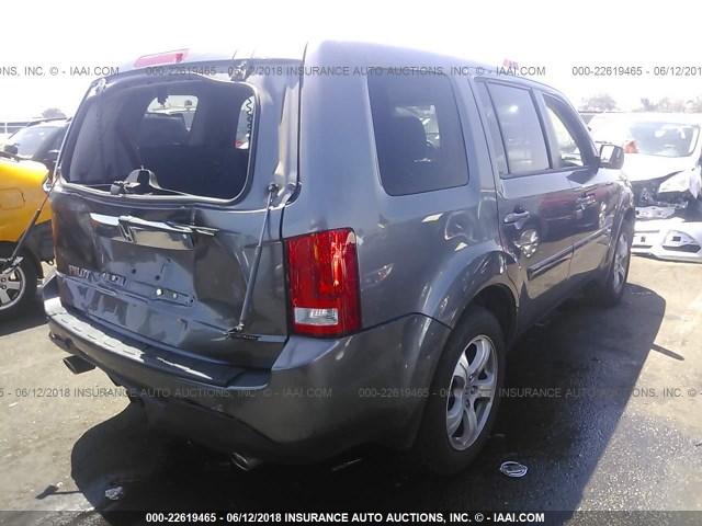 5FNYF3H78FB021211 - 2015 HONDA PILOT EXLN GRAY photo 4