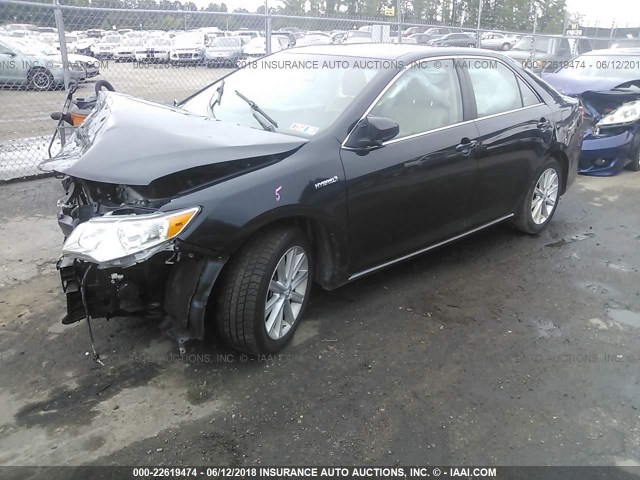 4T1BD1FK8CU042033 - 2012 TOYOTA CAMRY HYBRID/LE/XLE BLACK photo 2