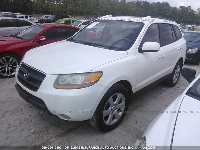 5NMSH13E38H144362 - 2008 HYUNDAI SANTA FE SE/LIMITED WHITE photo 2