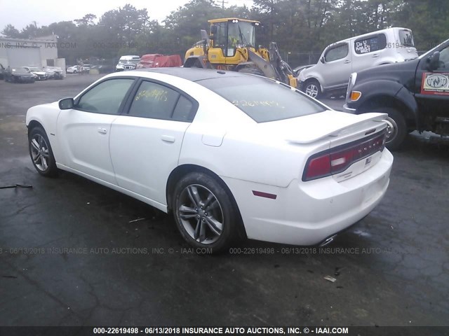 2C3CDXDT5EH223009 - 2014 DODGE CHARGER R/T WHITE photo 3