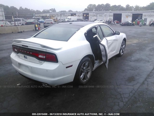 2C3CDXDT5EH223009 - 2014 DODGE CHARGER R/T WHITE photo 4