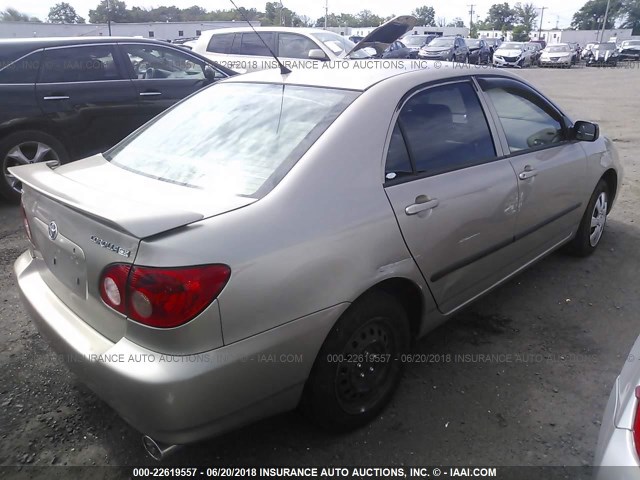 2T1BR32E27C801859 - 2007 TOYOTA COROLLA CE/LE/S BEIGE photo 4