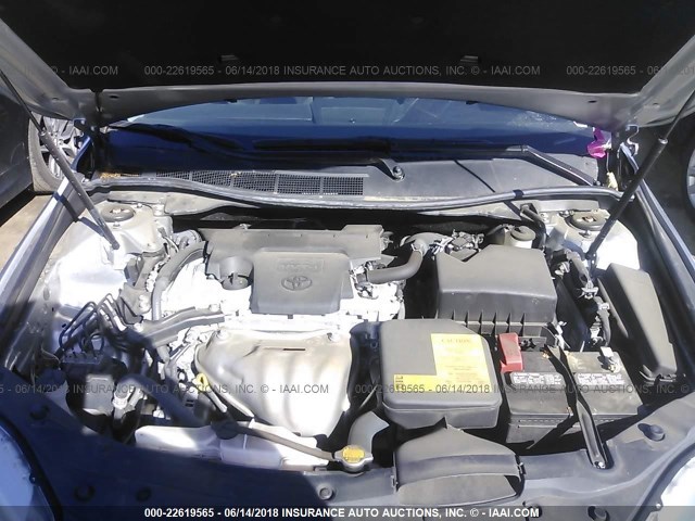 4T4BF1FKXFR457553 - 2015 TOYOTA CAMRY LE/XLE/SE/XSE SILVER photo 10