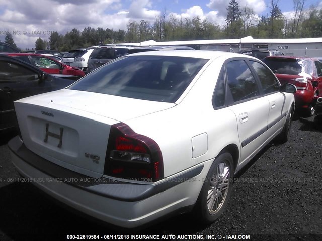 YV1TS90D811163659 - 2001 VOLVO S80 T6/EXECUTIVE WHITE photo 4