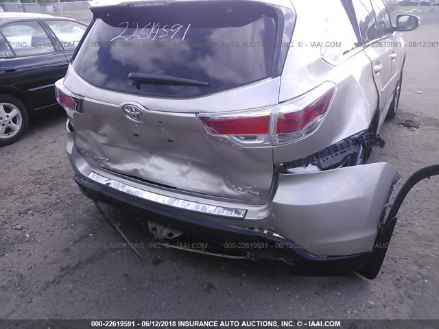 5TDBKRFH0FS099364 - 2015 TOYOTA HIGHLANDER LE/LE PLUS GOLD photo 6