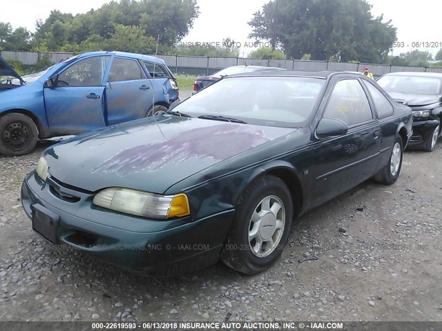 1FALP62W7SH133653 - 1995 FORD THUNDERBIRD LX GREEN photo 2