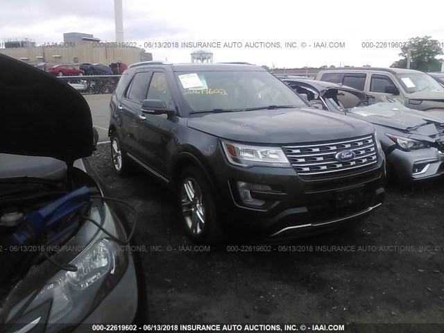 1FM5K8F87GGB48946 - 2016 FORD EXPLORER LIMITED მწვანე ფოტო 1