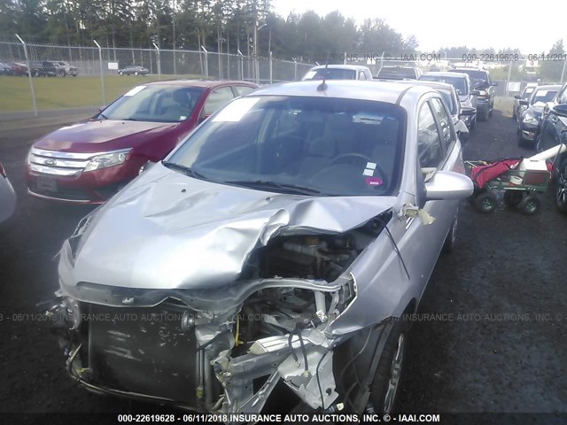 KL1TD66E09B378609 - 2009 CHEVROLET AVEO LS/LT SILVER photo 6