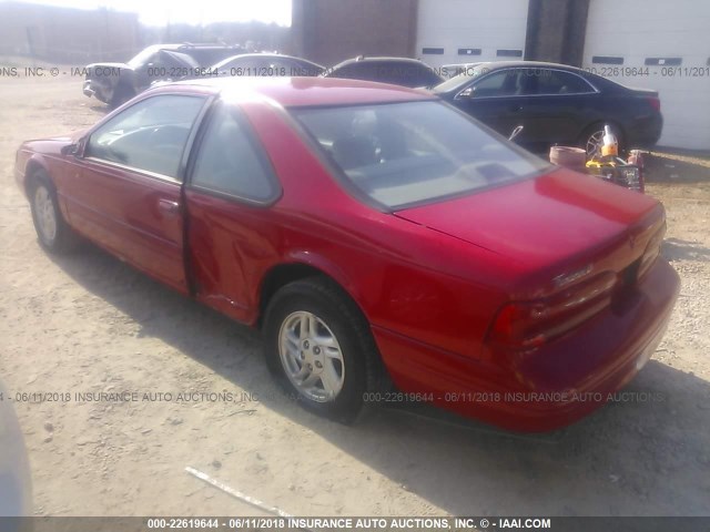 1FALP62W7TH112609 - 1996 FORD THUNDERBIRD LX RED photo 3