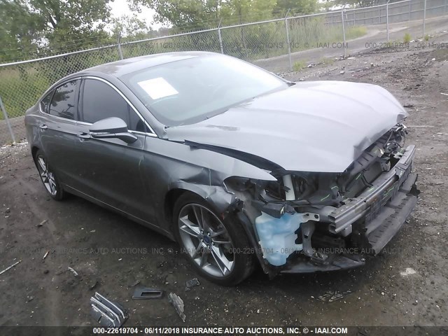 3FA6P0K99DR131618 - 2013 FORD FUSION TITANIUM GRAY photo 1