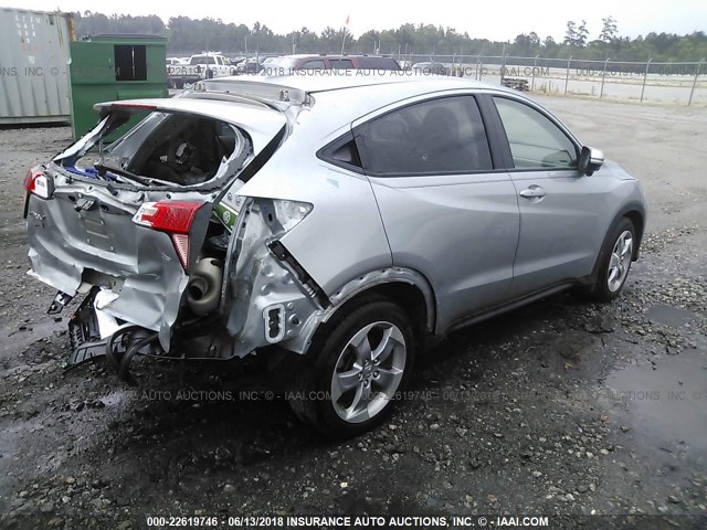 3CZRU5H52HM701487 - 2017 HONDA HR-V EX SILVER photo 4