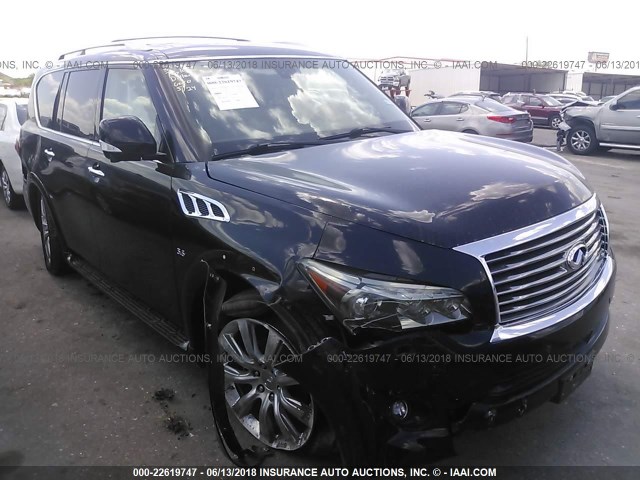 JN8AZ2NEXE9062264 - 2014 INFINITI QX80 BLACK photo 1