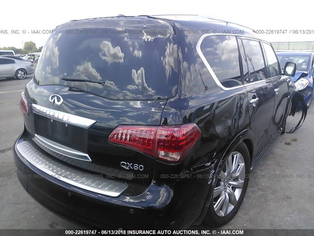 JN8AZ2NEXE9062264 - 2014 INFINITI QX80 BLACK photo 4