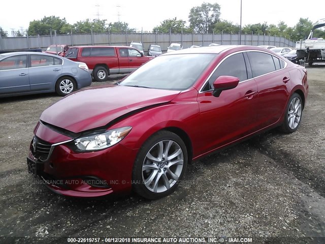 JM1GJ1V54F1209718 - 2015 MAZDA 6 TOURING RED photo 2