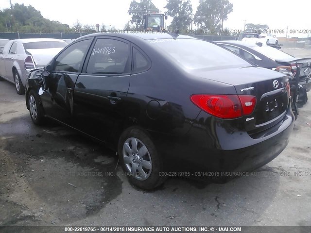 KMHDU46D19U692777 - 2009 HYUNDAI ELANTRA GLS/SE BLACK photo 3