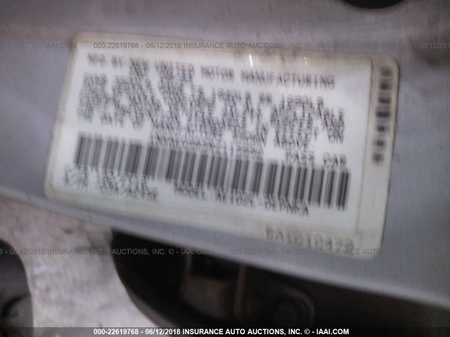 1NXAE09B5RZ115852 - 1994 TOYOTA COROLLA LE/DX SILVER photo 9