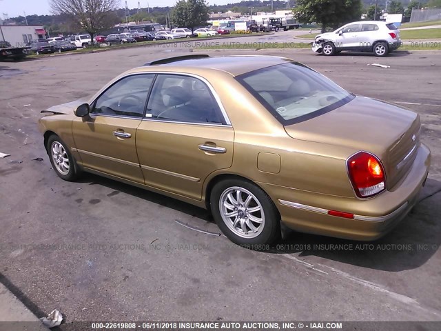 KMHFU45E22A217553 - 2002 HYUNDAI XG 350 金色 照片 3