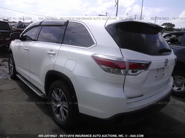 5TDZKRFH8FS045681 - 2015 TOYOTA HIGHLANDER LE/LE PLUS 白色 照片 3