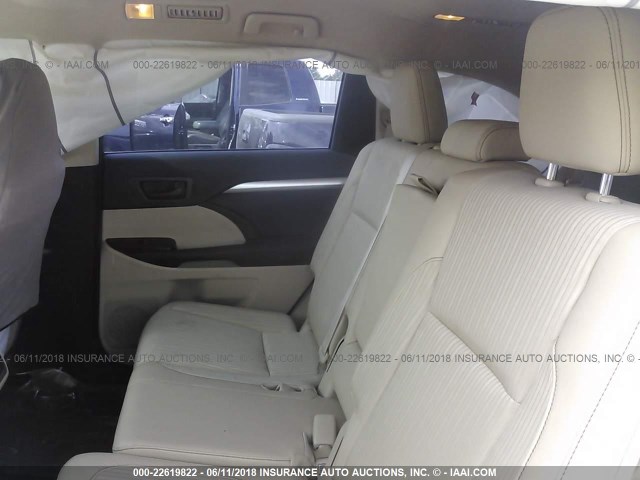5TDZKRFH8FS045681 - 2015 TOYOTA HIGHLANDER LE/LE PLUS 白色 照片 8