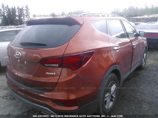 5XYZU3LB6HG461378 - 2017 HYUNDAI SANTA FE SPORT  ORANGE photo 4