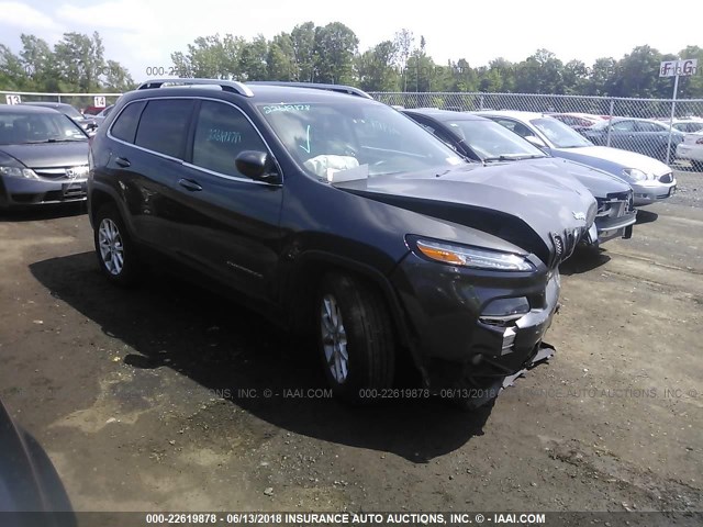 1C4PJMCS2FW614960 - 2015 JEEP CHEROKEE LATITUDE BLACK photo 1