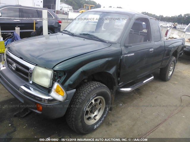 4TAWN72N2XZ505908 - 1999 TOYOTA TACOMA XTRACAB GREEN photo 2