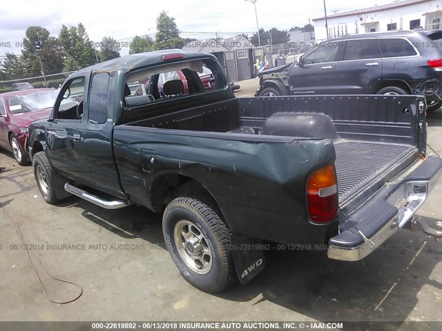 4TAWN72N2XZ505908 - 1999 TOYOTA TACOMA XTRACAB GREEN photo 3