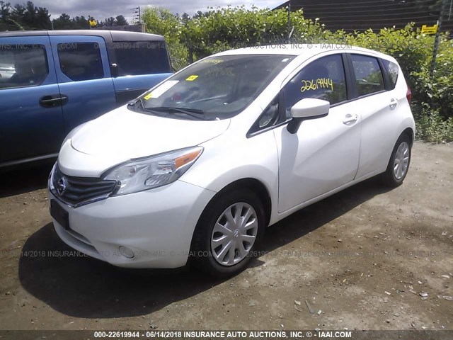 3N1CE2CP4FL374306 - 2015 NISSAN VERSA NOTE S/S PLUS/SV/SL/SR WHITE photo 2