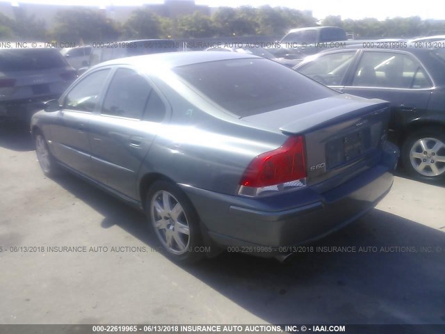 YV1RS592252440651 - 2005 VOLVO S60 2.5T BLUE photo 3