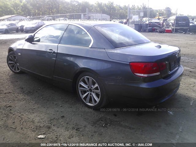 WBAWL135X7PX14490 - 2007 BMW 328 I GRAY photo 3