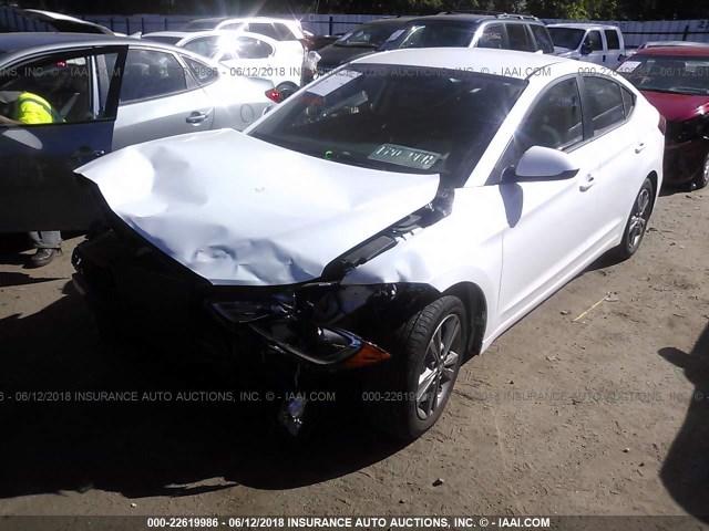 5NPD84LF6JH272638 - 2018 HYUNDAI ELANTRA SEL/VALUE/LIMITED WHITE photo 2