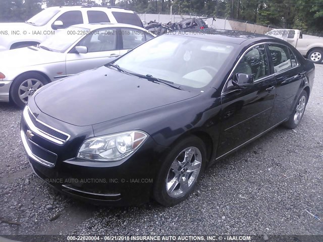 1G1ZC5EB2AF268495 - 2010 CHEVROLET MALIBU 1LT BLACK photo 2
