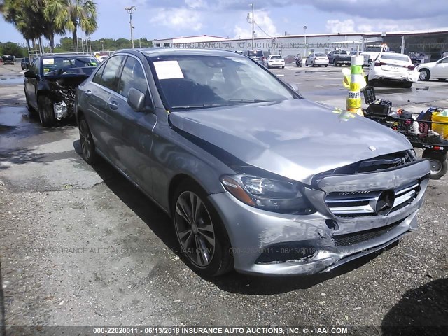 55SWF4JB2GU141761 - 2016 MERCEDES-BENZ C 300 GRAY photo 1