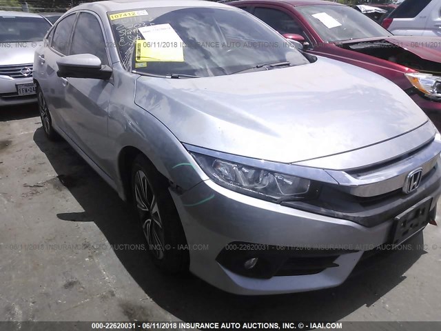 19XFC1F76HE000356 - 2017 HONDA CIVIC EXL SILVER photo 1