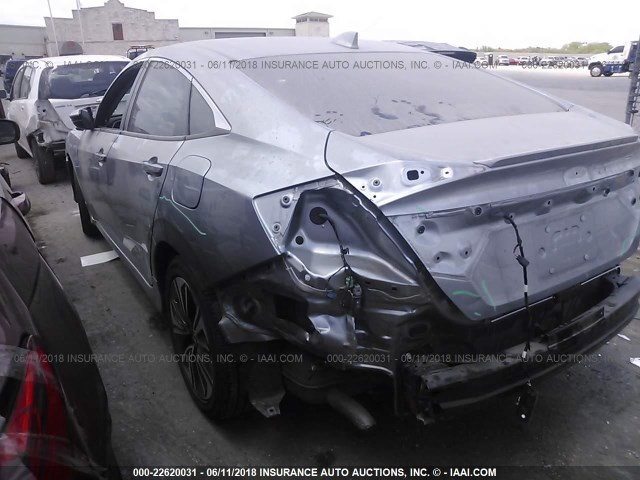 19XFC1F76HE000356 - 2017 HONDA CIVIC EXL SILVER photo 3