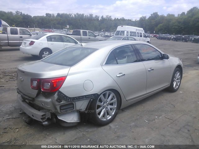 1G11H5SL5EF252034 - 2014 CHEVROLET MALIBU LTZ 米色 照片 4