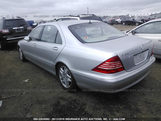 WDBNG70J23A371550 - 2003 MERCEDES-BENZ S 430 SILVER photo 3