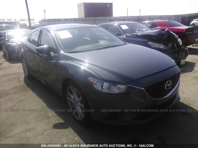 JM1GJ1V66E1147312 - 2014 MAZDA 6 TOURING GRAY photo 1