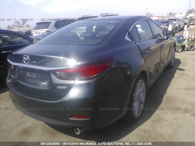 JM1GJ1V66E1147312 - 2014 MAZDA 6 TOURING GRAY photo 4