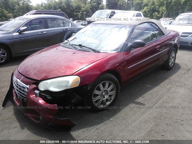 1C3EL65R34N340103 - 2004 CHRYSLER SEBRING LIMITED RED photo 2