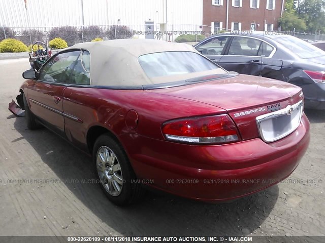 1C3EL65R34N340103 - 2004 CHRYSLER SEBRING LIMITED RED photo 3